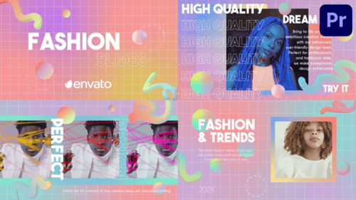 Dynamic Gradient Grid Slideshow for Fashion Trends