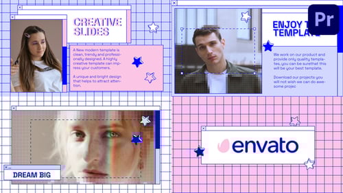 Retro Digital UI Glitch Creative Slides Presentation