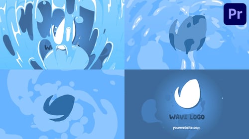 Swirling Wave Logo Opener for Premiere Pro
