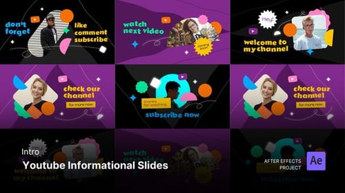 Intro/Opening - Youtube Informational Slides After Effects Project Files