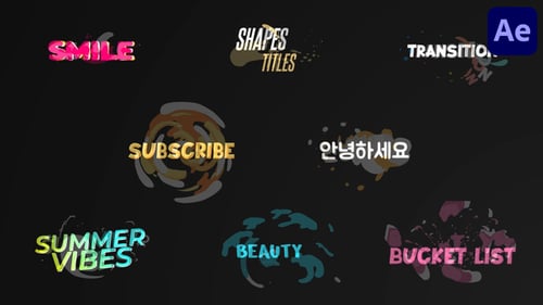 Liquid Shapes Titles for After Effects