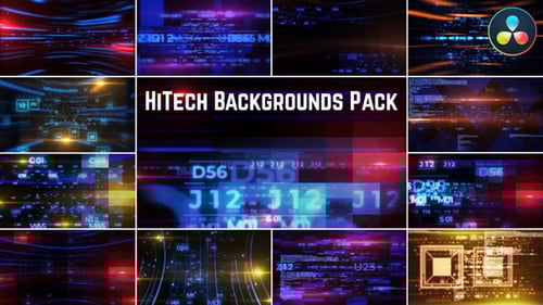 HiTech Backgrounds Pack for DaVinci Resolve