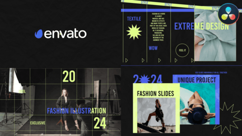 Diapositivas de moda para DaVinci Resolve