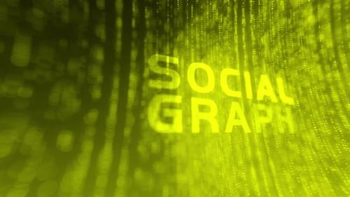 Futuristic Social Graph Data Particles Background