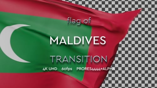 Flag of Maldives transition | UHD | 60fps