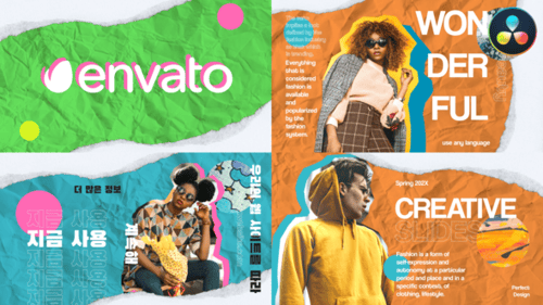Diapositivas creativas para DaVinci Resolve