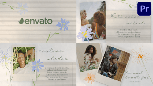 Elegant Floral Slideshow with Charming Handwritten Titles and Blooming Animations