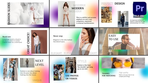 Gradient Fashion Slides for Premiere Pro