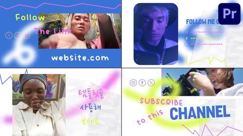 Spray Texture Social Media Slides | Premiere Pro MOGRT