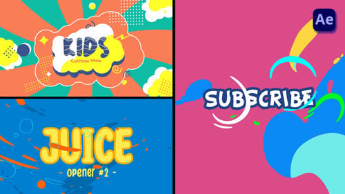 Dynamic Liquid Cartoon Text and Logo Intro Animation
