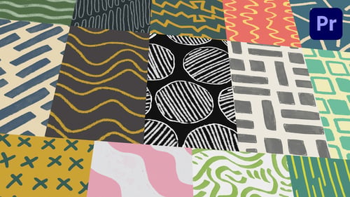 Animated Hand-Drawn Abstract Vertical Background Patterns