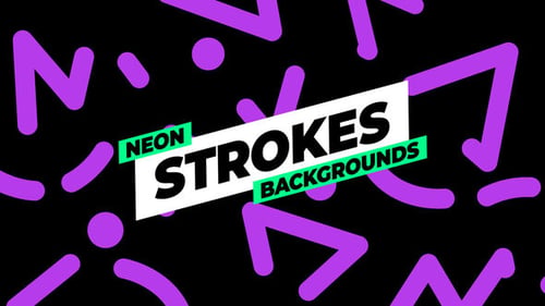 Animated Neon Stroke Pattern Backgrounds Loop Pack