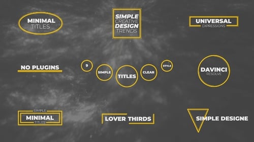 Minimal Titles Davinci Resolve