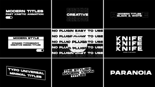 Dynamic Modern Kinetic Typography Title Pack