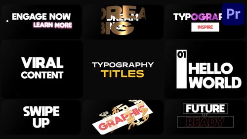 Stylish Typography Titles | Premiere Pro MOGRT