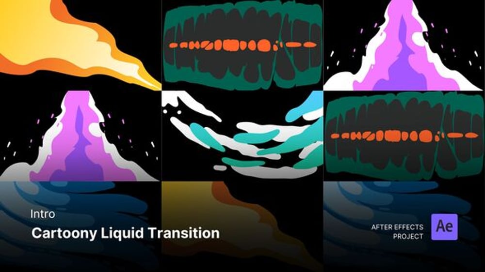 Dynamic Liquid Shape Transition Titles, Elements ft. motion graphic ...