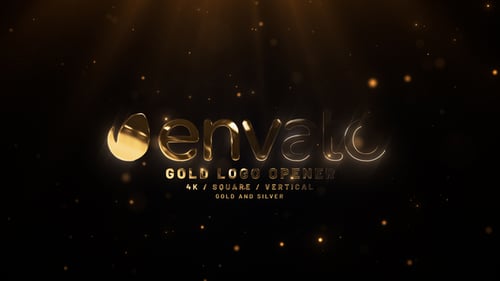Luxury 3D Logo Opener with Gold and Silver Effects