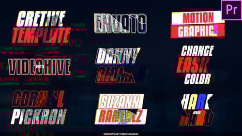 Dynamic Glitch Text Animations and Titles