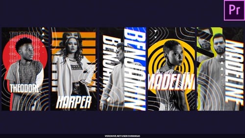 Dynamic Glitch Vertical Stories with Modern Typography