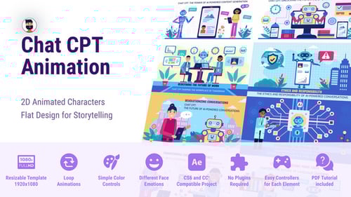 Intelligence artificielle ChatGPT AI Chatbot MOGRT Premiere Pro