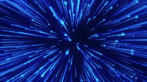 Particles Lines pass towards the camera