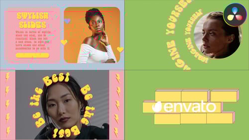 Abstract Vintage Slideshow for DaVinci Resolve