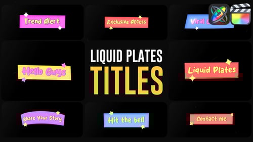 Dynamic Liquid Lower Third Titles with Playful Animations