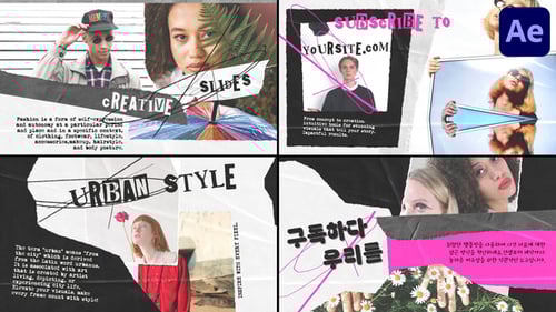 Modern Torn Paper Slides for After Effects