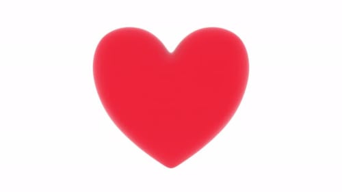 Animated 3D Red Heart Rotation for Love Concepts