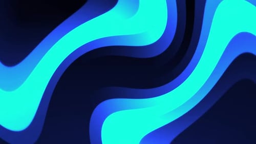 Abstract Fluid Blue and Cyan Wavy Lines Background