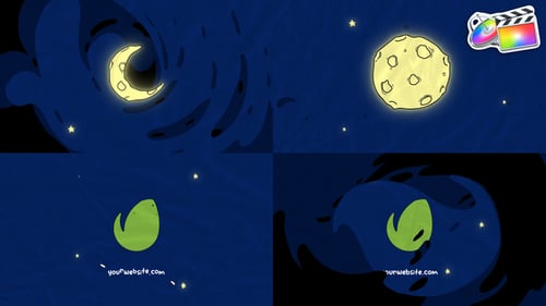 Cartoon Moon Logo Opener for FCPX