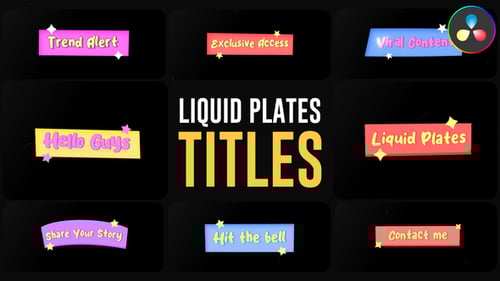 Dynamic Liquid Text Reveal Titles and Lower Thirds