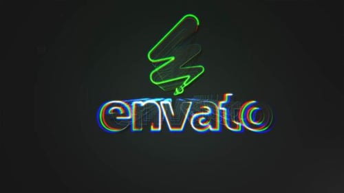 Energetic Glitch Neon Logo Reveal for Modern Brands