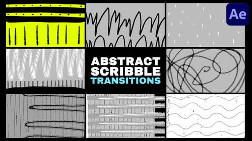 Abstract Scribble Transitions | After Effects