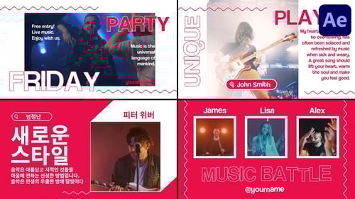 Dynamic Music Slideshow for Events and Profiles