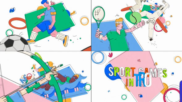 Dynamic Animated Sports Intro with Geometric Transitions, Openers ft ...
