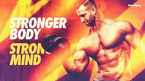 Dynamic Fitness and Sports Promo with Glitch Effects