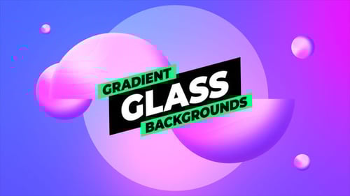Animated Glass Gradient Backgrounds with Abstract Shapes and Fluid Motion