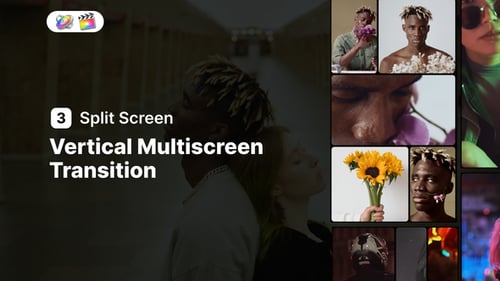 Vertical Multiscreen Transition - 3 Split Screen for FCPX