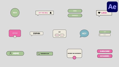 Gadget Interface Icons And Buttons for After Effects