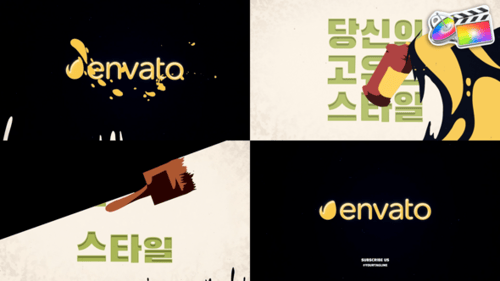 Animated Cartoon Paint Logo Reveal