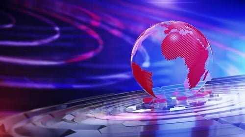 Digitale Welt Nachrichtenstudio Hintergrund Loop A13