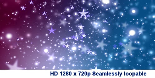 Twinkling Stars and Bokeh Particles Celebration Background