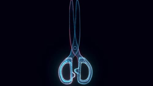 Holograma en tijera giratorio 4k