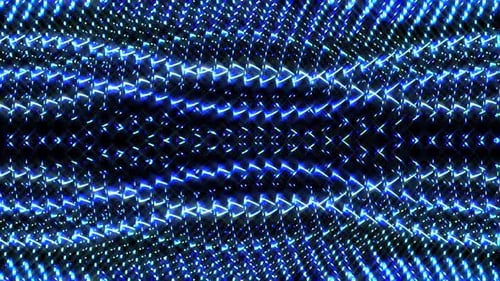 Abstract Glowing Digital Grid Background Loop