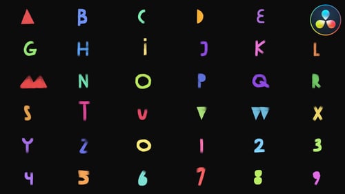 Hand Made Brush Font for DaVinci Resolve