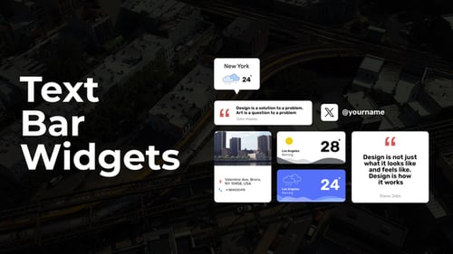 Text Bar Widgets, Video Displays ft. text & text bar - Envato