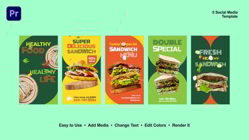 Healthy Food Menu Social Media Stories Promotion