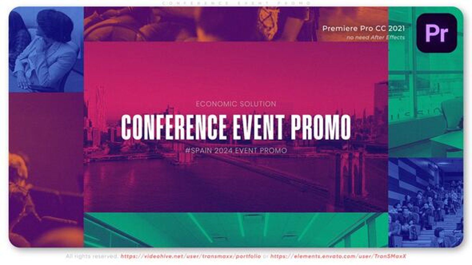 Dynamic Conference Event Promo with Bold Typography, Video Displays ft ...