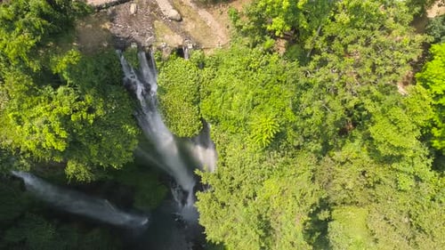Beautiful Tropical Waterfall Bali, Indonesia